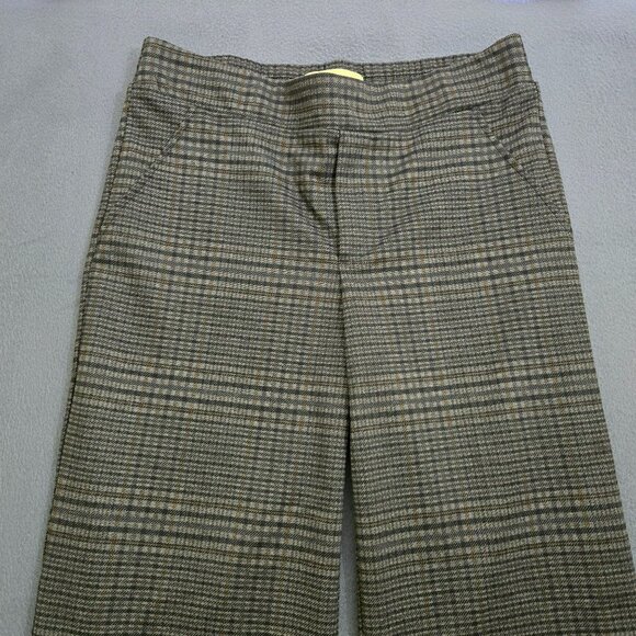 Democracy Women XS High Rise Plaid Pull-On Wide Leg Trousers - Picture 2 of 12